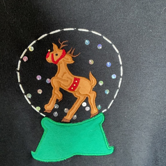 Ugly Christmas sweatshirt- sparkly snow globes - Picture 3 of 4